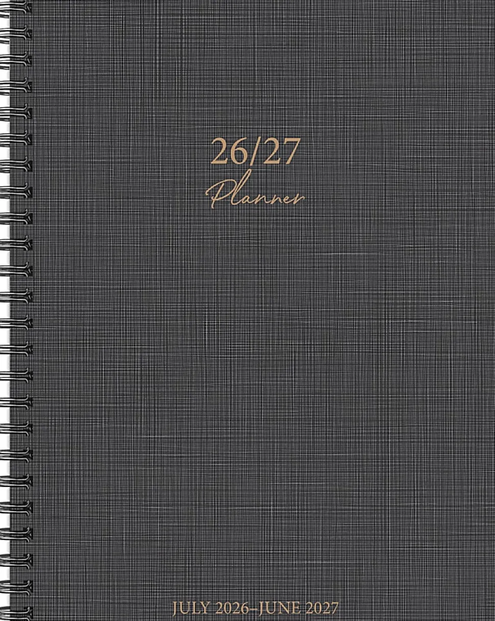 Willow Creek Press Softcover Weekly/Monthly Academic Planner, 8-1/2" x 6-1/2", Black, July 2026 - June 2027, Total Qty 1