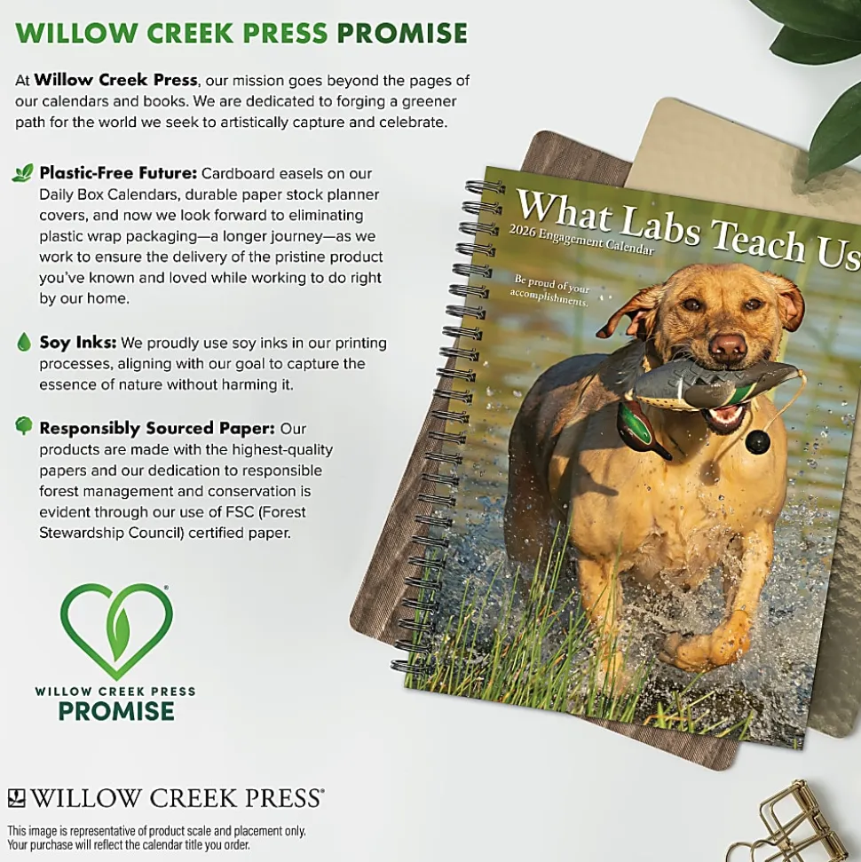 2026 Willow Creek Press Weekly Engagement Calendar, 6-1/2" x 8-1/2", What Labs Teach Us, January To December, 55267