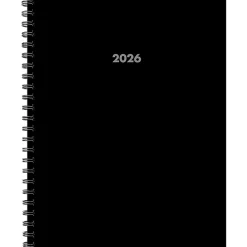 2026 Willow Creek Press Weekly/Monthly Softcover Planner, 8-1/2" x 11", Basic Black, January To December, 57865