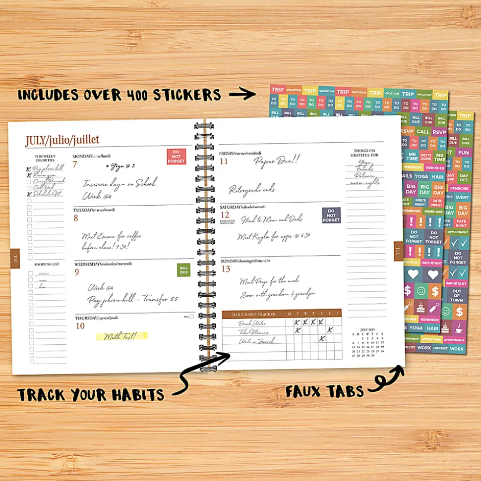 2026 Willow Creek Press Weekly/Monthly Softcover Planner, 8-1/2" x 11", Black, January To December, 57599