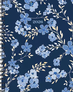 2026 Willow Creek Press Weekly/Monthly Softcover Planner, 8-1/2" x 11", Blue Floral, January To December, 56707