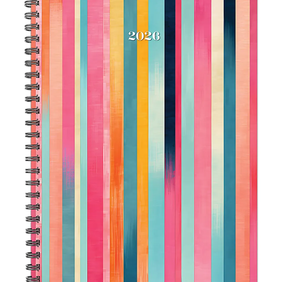 2026 Willow Creek Press Weekly/Monthly Softcover Planner, 8-1/2" x 11", Super Stripe, January To December, 57384