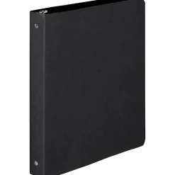 Wilson Jones® Flexible Ring 3-Ring Binder, 1" Round Rings, Black