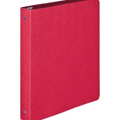 Wilson Jones® Presstex® 3-Ring Binder, 1" Round Rings, Executive Red