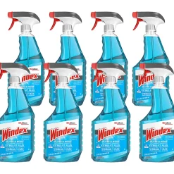Windex Glass & More Streak-Free Cleaner, 32 Oz, Case Of 8 Bottles