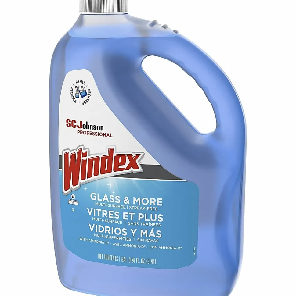 Windex® Glass & Multi-Surface Cleaner, 128 Oz Bottle, Case Of 4