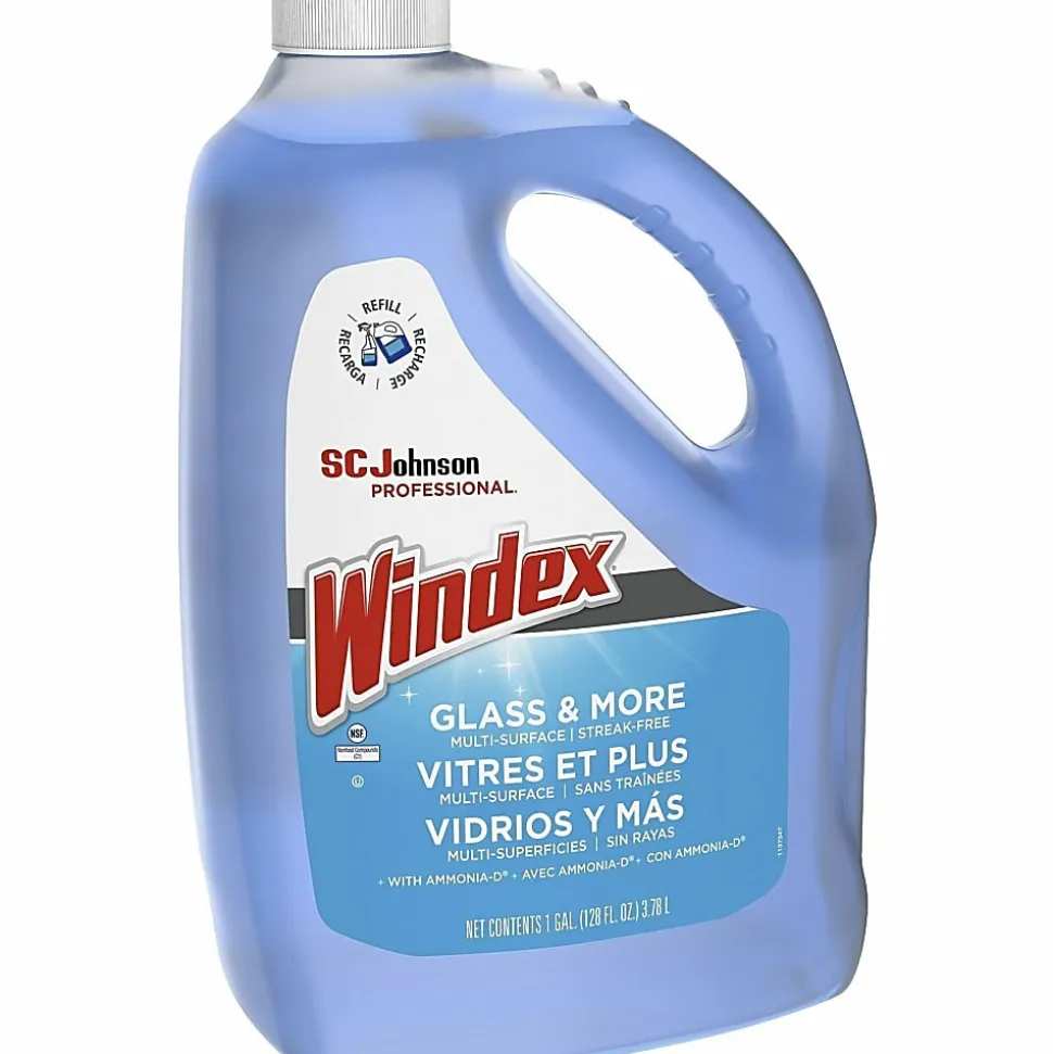 Windex® Glass & Multi-Surface Cleaner, 128 Oz Bottle, Case Of 4