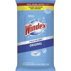Windex Glass & Surface Wipes, 38 Sheets Per Container, Blue