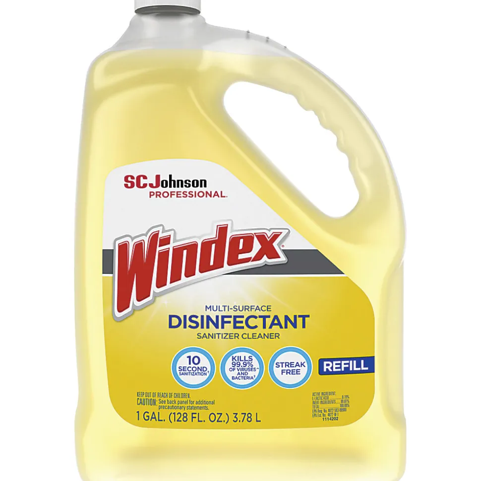 Windex Multi-Surface Disinfectant Cleaner, Citrus Scent, 128 Oz