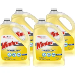 Windex® Multi-Surface Disinfectant Cleaner, Citrus Scent, 128 Oz Bottle, Pack Of 4