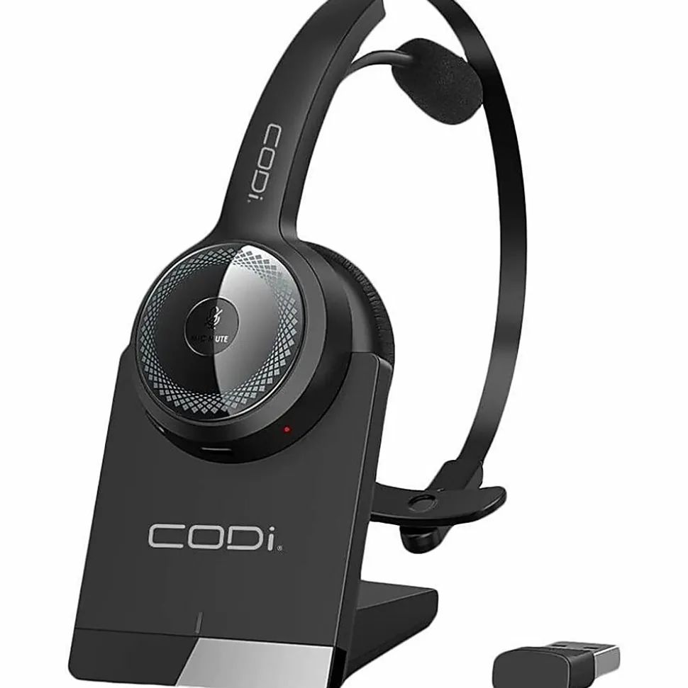 Wireless Headset with Integrated AI Noise-Cancelling Microphone - Stereo - Wireless - Bluetooth - 32.8 ft - Over-the-head - Binaural - Noise Canceling