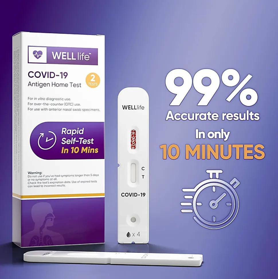 Wondfo WELL life™ COVID-19 Antigen Home Tests, Pack Of 5 Tests