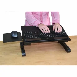 WorkEZ Adjustable Height Tilt On-Desk Stand Riser Tray, Black