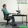 WorkEZ Monitor Stand Adjustable-Height Tilt Computer Monitor Riser, Black