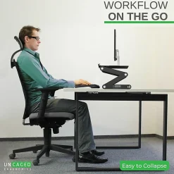 WorkEZ Monitor Stand Adjustable-Height Tilt Computer Monitor Riser, Black