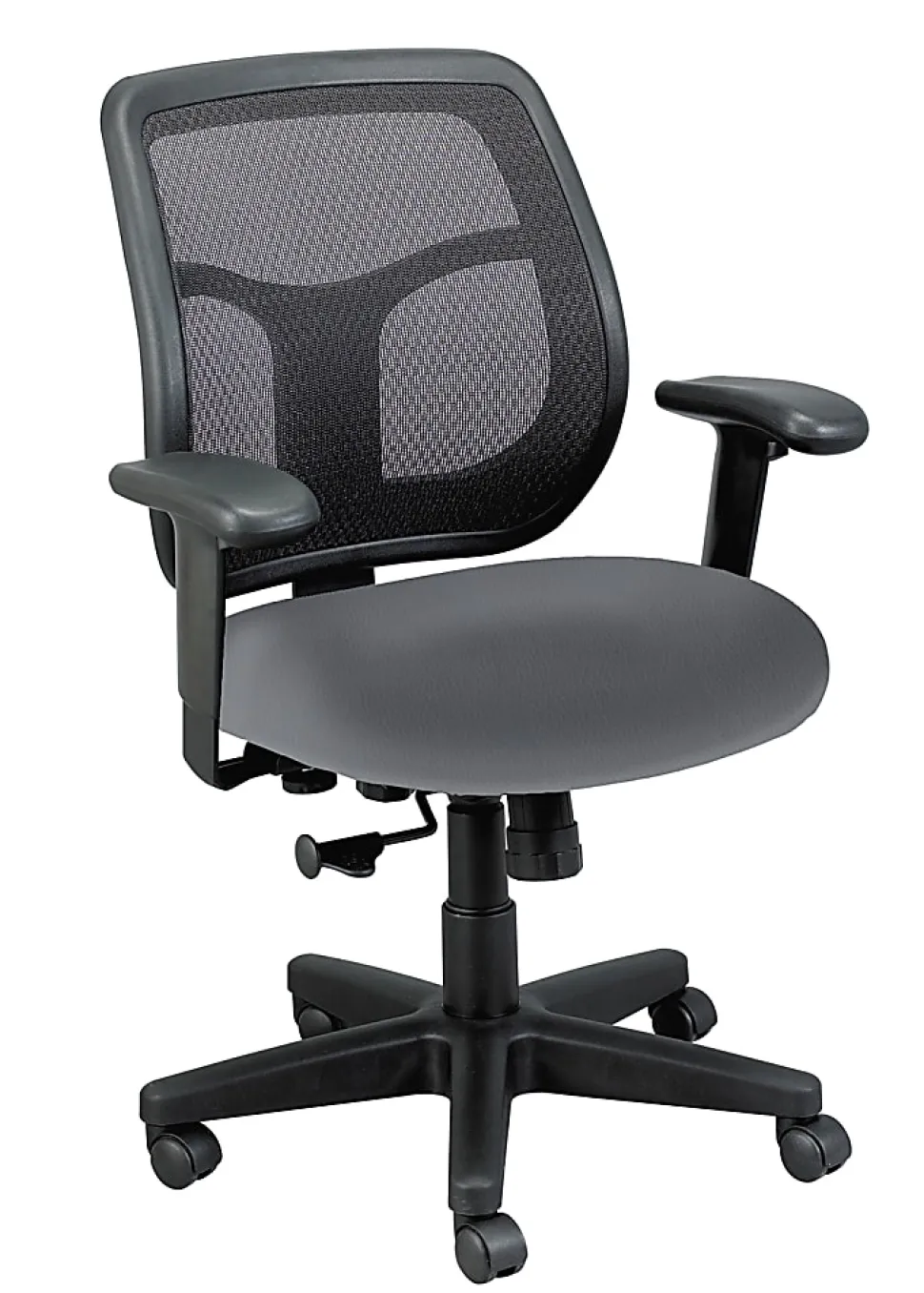 WorkPro® Apollo MT9400 Ergonomic Low-Back Task Chair With Antimicrobial Vinyl, Gray/Black