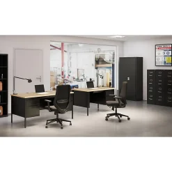 WorkPro 26 1/2"D 4-Drawer Letter-Size Vertical File Cabinet, Black