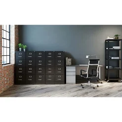 WorkPro® 25"D Vertical 4-Drawer File Cabinet, Black