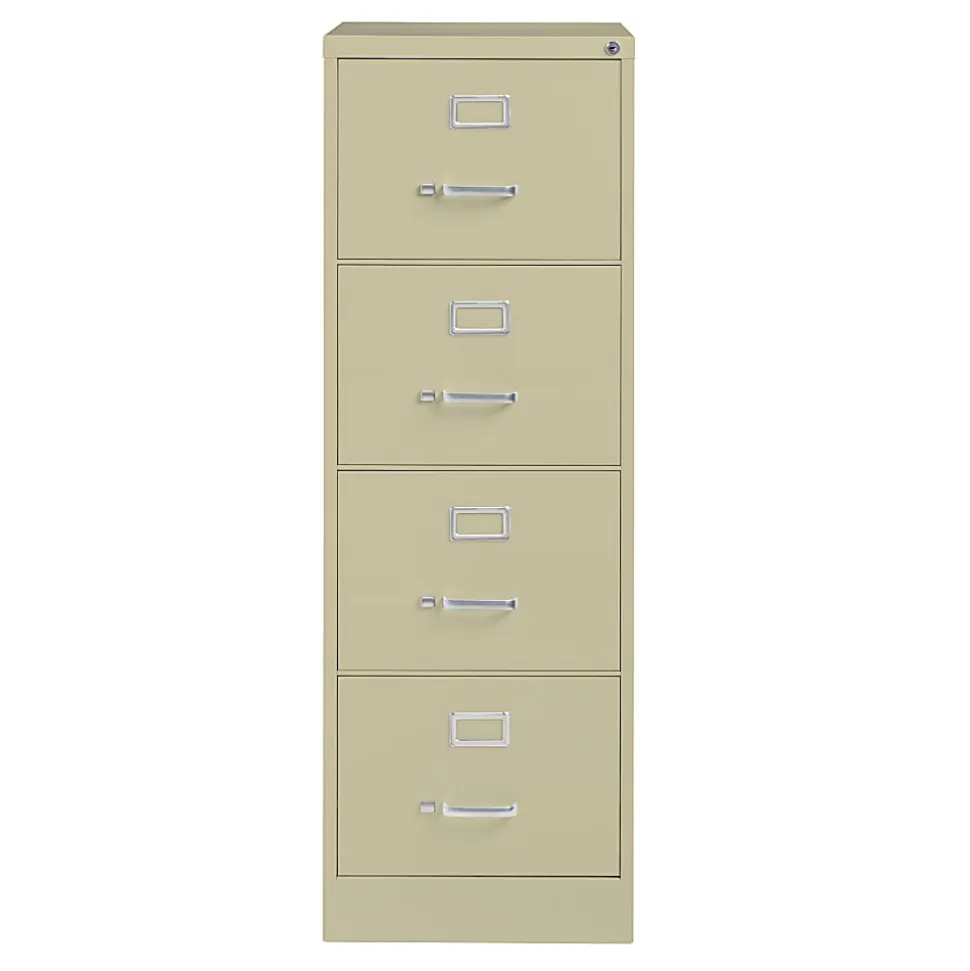 WorkPro® 26-1/2"D Vertical 4-Drawer Legal-Size File Cabinet, Putty