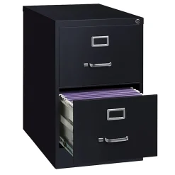 WorkPro® 26-1/2"D Vertical 2-Drawer Legal-Size File Cabinet, Black