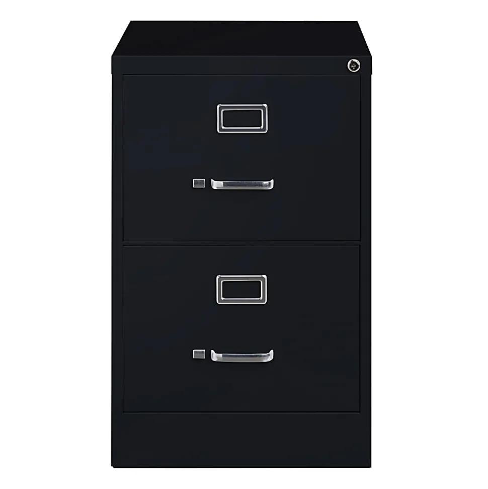WorkPro® 26-1/2"D Vertical 2-Drawer Legal-Size File Cabinet, Black