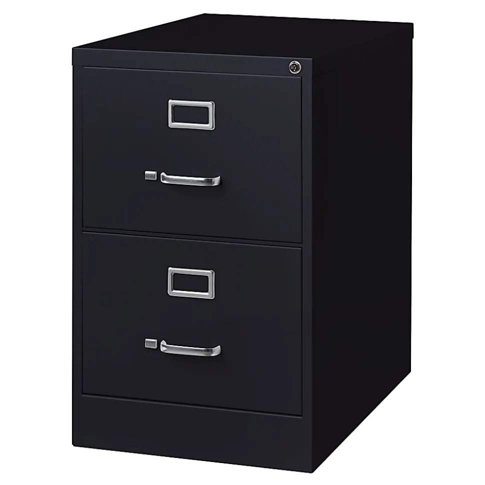WorkPro® 26-1/2"D Vertical 2-Drawer Legal-Size File Cabinet, Black