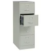 WorkPro® 26-1/2"D Vertical 4-Drawer Legal-Size File Cabinet, Light Gray
