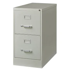 WorkPro® 26-1/2"D Vertical 2-Drawer Letter-Size File Cabinet, Light Gray