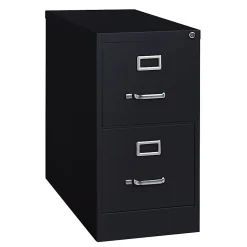 WorkPro® 26-1/2"D Vertical 2-Drawer Letter-Size File Cabinet, Black