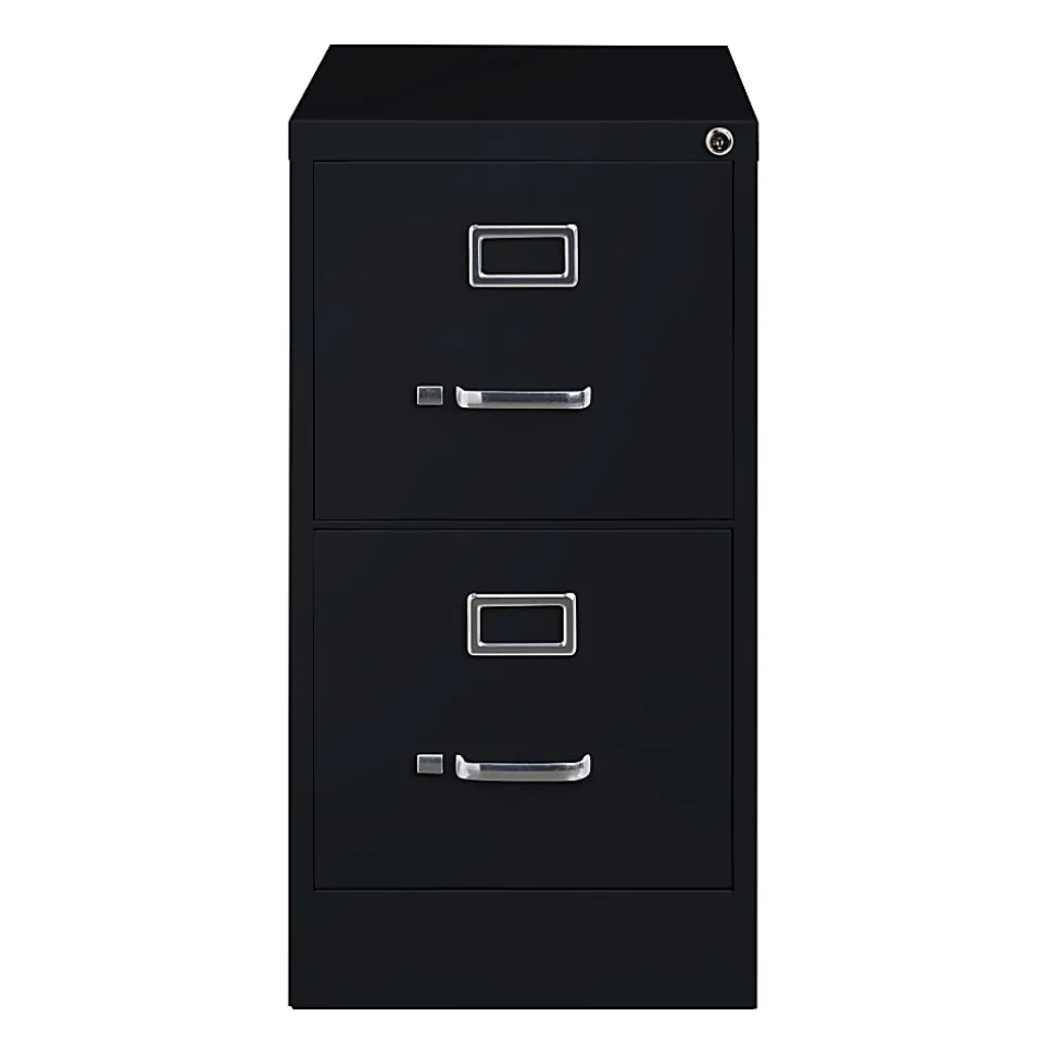 WorkPro® 26-1/2"D Vertical 2-Drawer Letter-Size File Cabinet, Black
