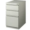 WorkPro 23"D Vertical 3-Drawer Letter-Size Mobile Pedestal File Cabinet, Metal, Light Gray