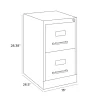 WorkPro® 26-1/2"D Vertical 2-Drawer Letter-Size File Cabinet, Putty