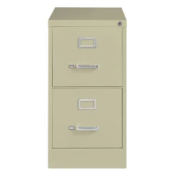 WorkPro® 26-1/2"D Vertical 2-Drawer Letter-Size File Cabinet, Putty