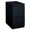 WorkPro® 23"D Vertical 2-Drawer Mobile Pedestal File Cabinet, Black