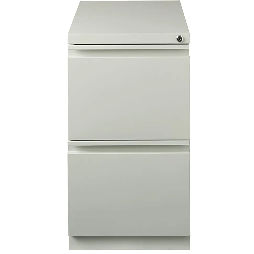 WorkPro® 23"D Vertical 2-Drawer Mobile Pedestal File Cabinet, Light Gray