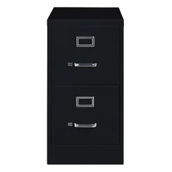 WorkPro® 25”D Vertical File Cabinet, 2-Drawer, Black