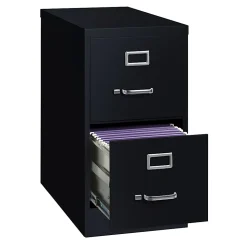 WorkPro® 25”D Vertical File Cabinet, 2-Drawer, Black