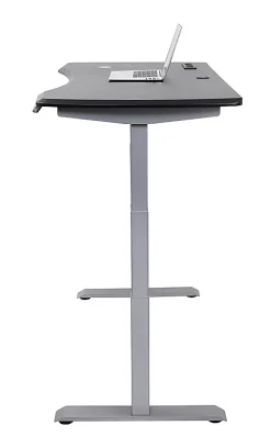 WorkPro® Electric 60"W Height-Adjustable Standing Desk with Wireless Charging, Black