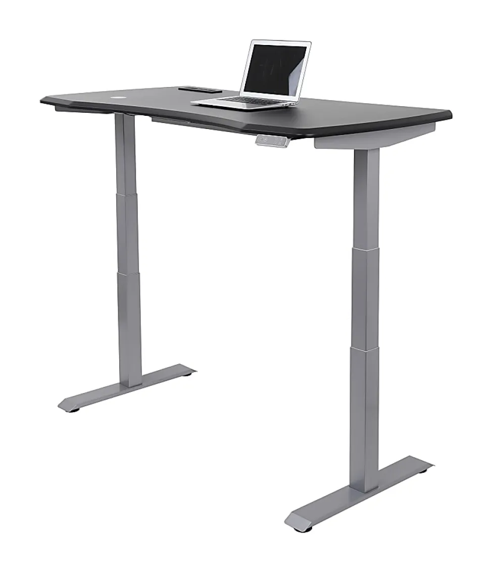 WorkPro® Electric 60"W Height-Adjustable Standing Desk with Wireless Charging, Black