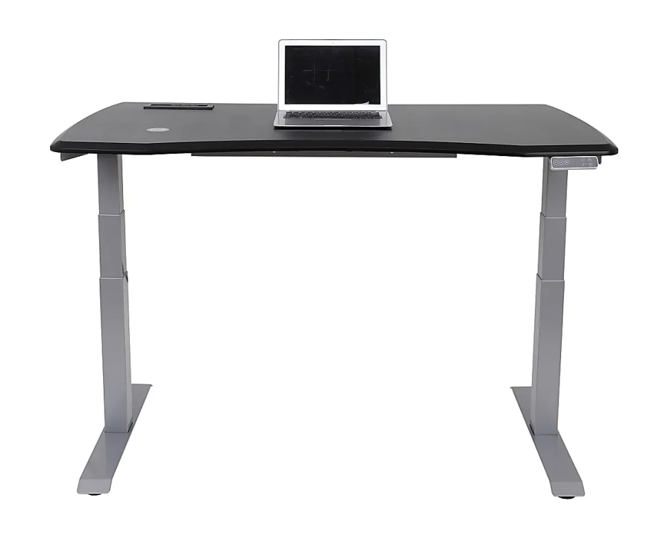 WorkPro® Electric 60"W Height-Adjustable Standing Desk with Wireless Charging, Black