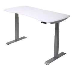 WorkPro® Electric 60"W Height-Adjustable Standing Desk with Wireless Charging, White