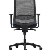 WorkPro® Expanse Series Ergonomic Mesh/Fabric Mid-Back Task Chair, Black/Blue, BIFMA Compliant