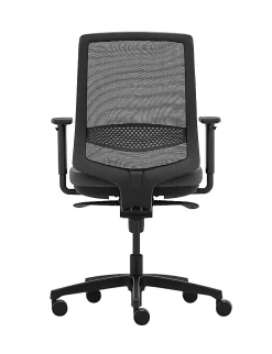 WorkPro® Expanse Series Ergonomic Mesh/Fabric Mid-Back Task Chair, Black/Gray, BIFMA Compliant