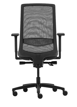 WorkPro® Expanse Series Multifunction Ergonomic Mesh/Fabric High-Back Executive Chair, Black/Gray, BIFMA Compliant