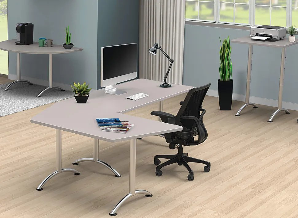 WorkPro® Flex Collection Half Round Table Top, Gray
