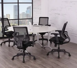 WorkPro® Flex Collection Half Round Table Top, Gray