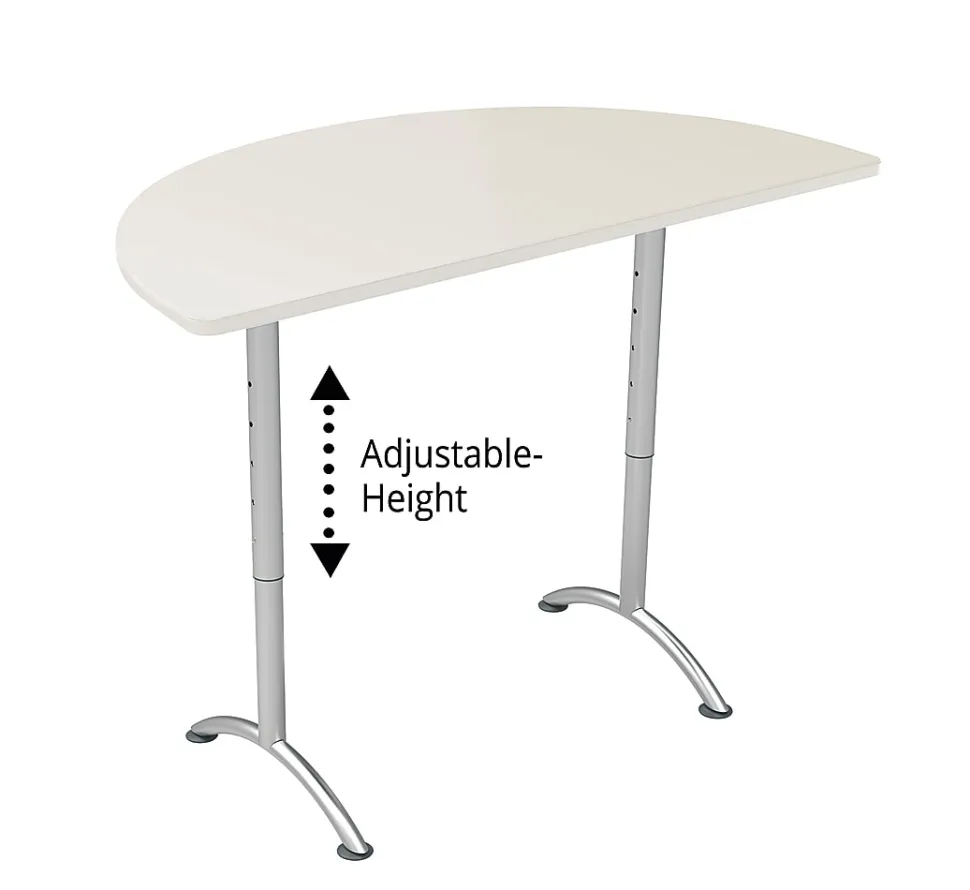 WorkPro® Flex Collection Half Round Table Top, Gray