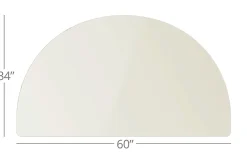 WorkPro® Flex Collection Half Round Table Top, Gray