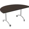 WorkPro® Flex Collection Half Round Table Top, Espresso