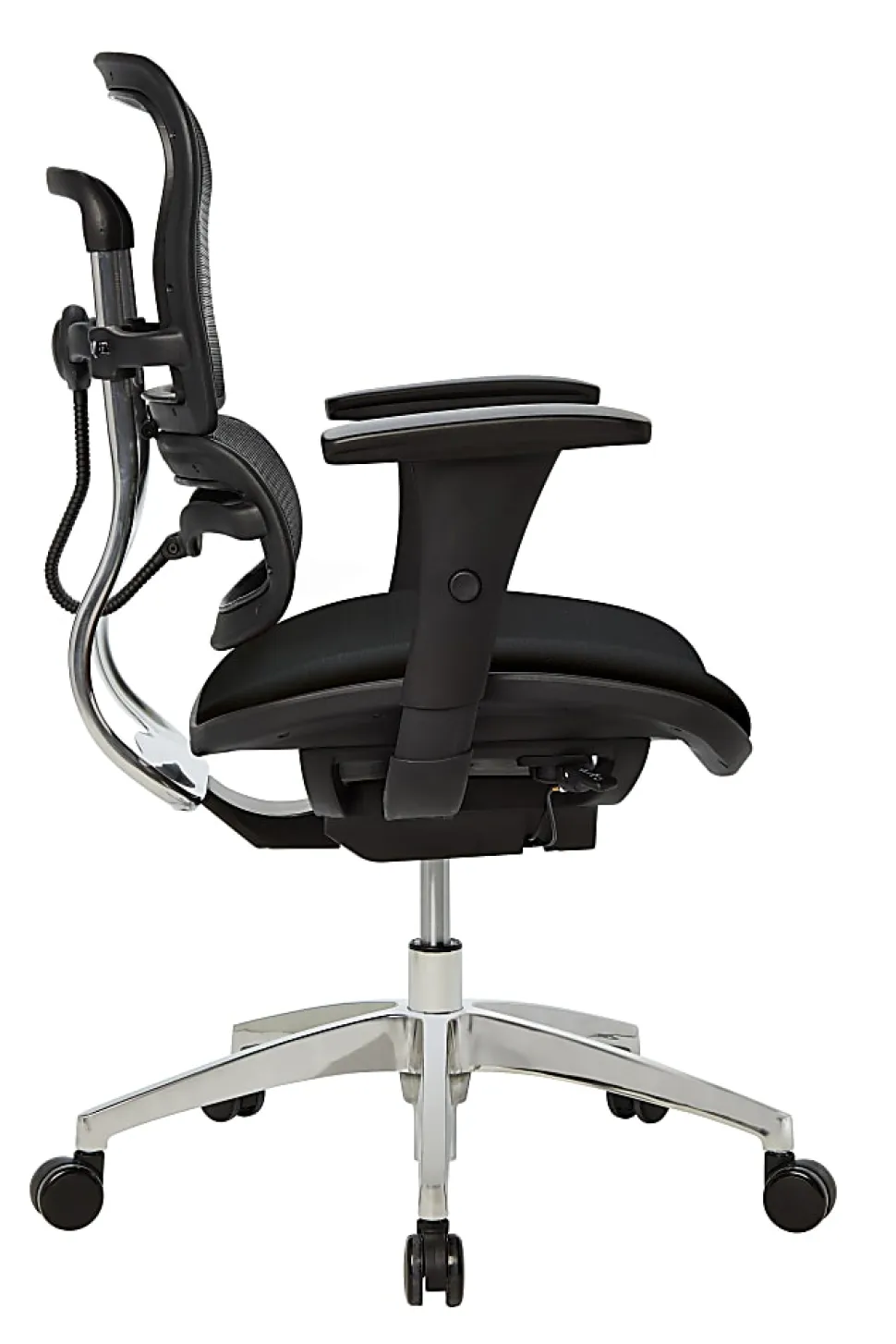 WorkPro® Floor Display 12000 Series Ergonomic Mesh/Fabric High-Back Office Chair, Black/Black, BIFMA Compliant